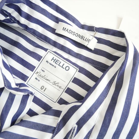 L'Appartement購入品 MADISONBLUE J.BRADLEY CUFF SH L.STRIPE MB231-5025 2607-0214