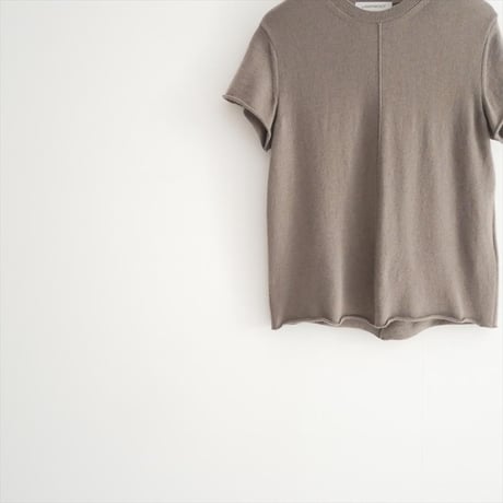 継続販売品 COZ manufactured by WRAPINKNOT / SILK-CASHMRERE KNIT T-SHIRT / CZ324-LPO31 2603-0593