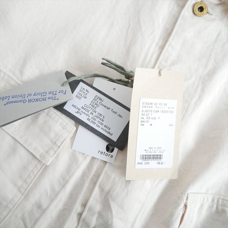 2025AW・人気完売品 未使用 Curensology購入品 ARCH8 OVERALLS 20’s COVERALL Twill Jacket 576298 2610-1073