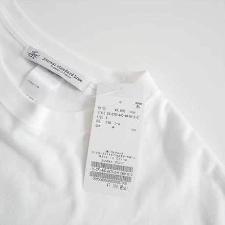 2025SS・人気完売品 未使用 journal standard luxe SUNDAY プリントT 25070440047020 2607-0386