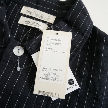 2026AW今季・人気完売色 fog linen work別注 nest Robe Jacket 040263-0003 2610-0687