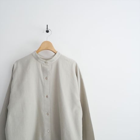 2025AW・人気完売品 evam eva cotton wool band collar shirt E253T165 2604-1245