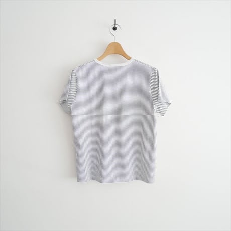 2026SS今季 未使用 handvaerk 60/2 クルーネック半袖Tシャツ STRIPE 2607-0437