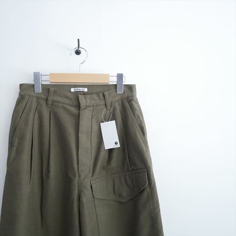 2025AW AURALEE WASHED SATIN CARGO PANTS A25AP02BP 2605-0943