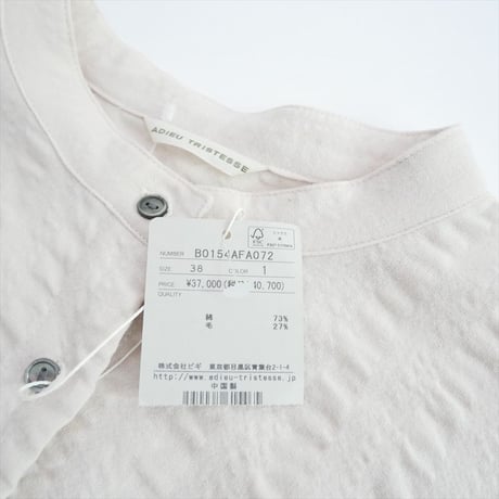 2025AW 未使用 ADIEU TRISTESSE コットンウールファインワンピース B0154AFA072 2608-1392