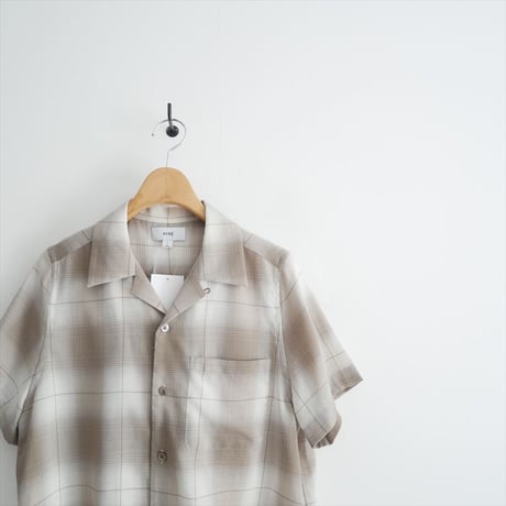 2025SS HYKE T/W OMBRE CHECK SHIRT 15235 2607-1204