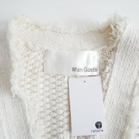 継続販売型・人気完売品 Whim Gazette TWEEDYニットジャケット WGZ1041107A0007 2604-2083