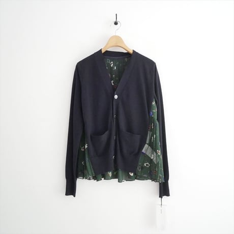 2026 未使用 sacai Floral Print x Cotton Knit Cardigan 26-08388 2607-1098