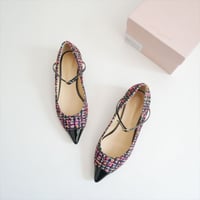 Drawer別注 JENNIFER CHAMANDI TWEED MULTI ツイードストラップシューズ 2608-2129