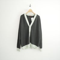 継続販売品・人気完売色 CABaN / TOMORROWLAND / コットンカシミヤ バイカラーVネックカーディガン / 59023402003 2603-1179