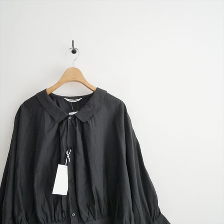 2025AW 未使用 TOUJOURS cotton*silk faille cloth collared bolero blouse MM43VS01 2606-0368