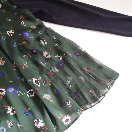 2026 未使用 sacai Floral Print x Cotton Knit Cardigan 26-08388 2607-1098