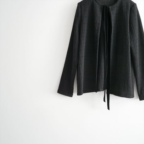 継続販売品 未使用 KEINA RITA FRONT RIBBON TWEED JACKET 2607-0336