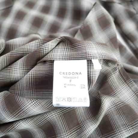 2025AW CREDONA SHEER CHECK SHIRT JACKET 1425410324-0 2609-0506
