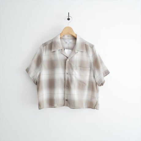2025SS HYKE T/W OMBRE CHECK SHIRT 15235 2607-1204