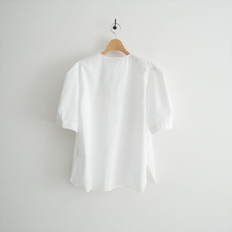 2025SS 未使用 Drawer M.SUMMER3 オープンブザムノーカラーブラウス 6521-2-991376 2607-1161