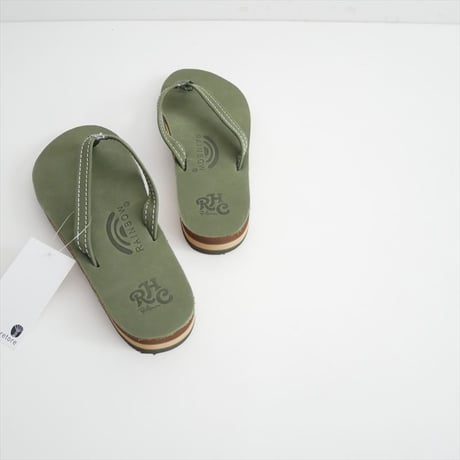 継続販売型・人気完売色 RHC別注 Rainbow Sandals ダブルレイヤー プレミアレザー 1/2 ナロー サンダル 2607-0787