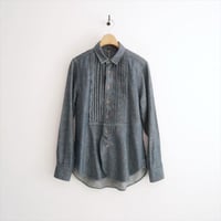 未使用 45R ダンガリーデニムの908ピンタックシャツ 50230251 2608-2040