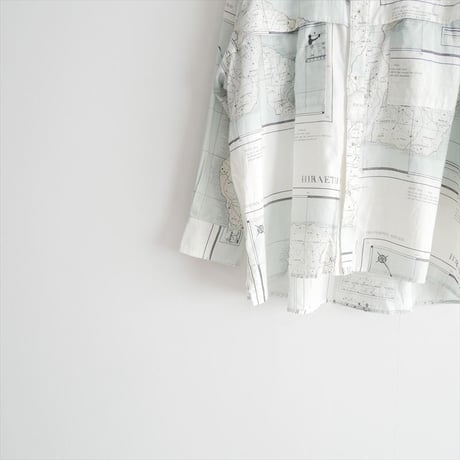 ASEEDONCLOUD Hiraeth map print shirt 222601 2606-2108