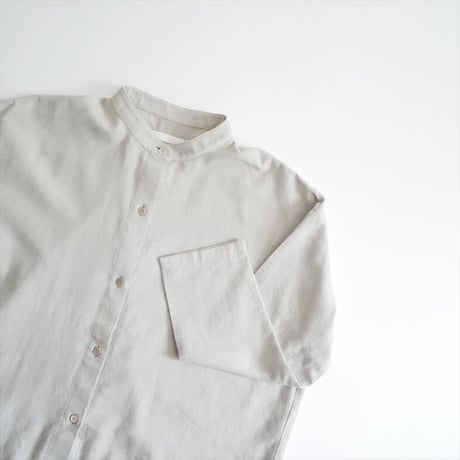 2025AW・人気完売品 evam eva cotton wool band collar shirt E253T165 2604-1245