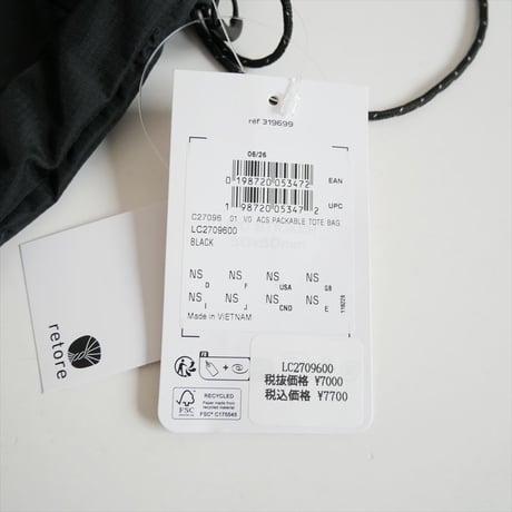 人気完売品 SALOMON ACS PACKABLE TOTE BAG LC2709600 2610-0665