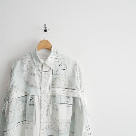 ASEEDONCLOUD Hiraeth map print shirt 222601 2606-2108