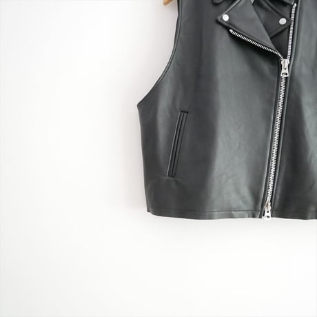 journal standard luxe レザーショート ライダースベスト 24011440201030 2610-0044