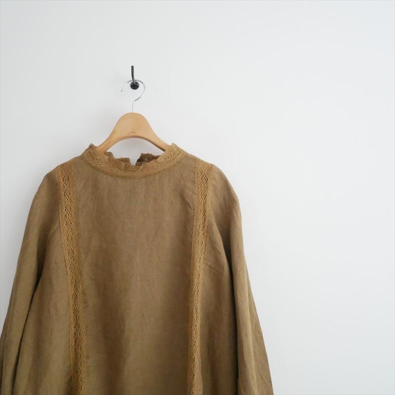 継続販売品 未使用 Antiquites noir Linen Lace Blouse 800