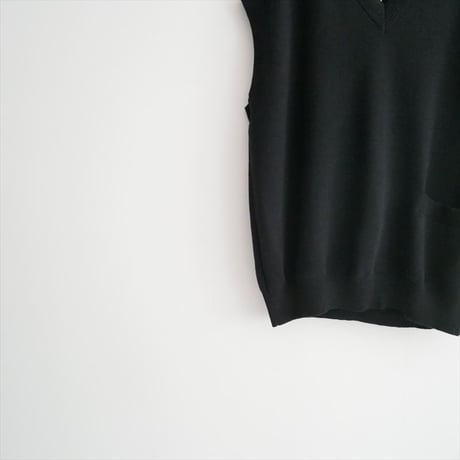 STUDIO NICHOLSON MERINO KNIT VEST FOSS SNW-783 2604-0011