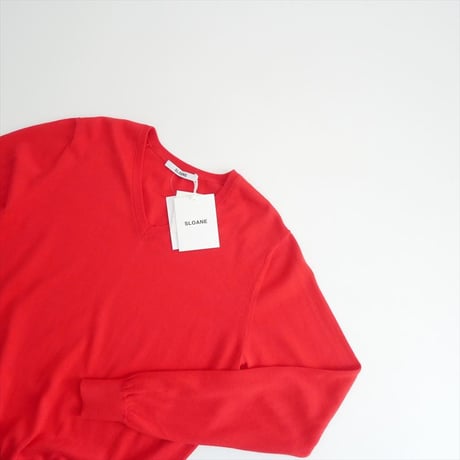 未使用 SLOANE コットン Vネック プルオーバー SL2S002 2608-1060