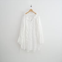 未使用 ichi Organic Cotton Ripple Stripes Over Blouse 221040 2607-0315