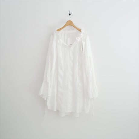 未使用 ichi Organic Cotton Ripple Stripes Over Blouse 221040 2607-0315