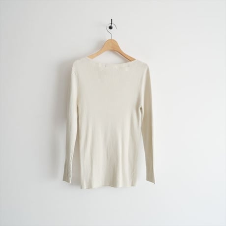 継続販売品 GALERIE VIE ギザコットンリブ ボートネックプルオーバー 23026102106 2608-1176