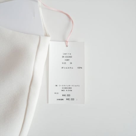 2025 未使用 TSURU by Mariko Oikawa Leatitia ビーズ付きクラシックワンピース DR-2252450 2610-0019