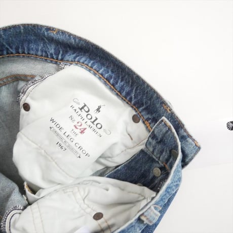 POLO RALPH LAUREN クロップド ワイドレッグ ジーンズ 2608-0517