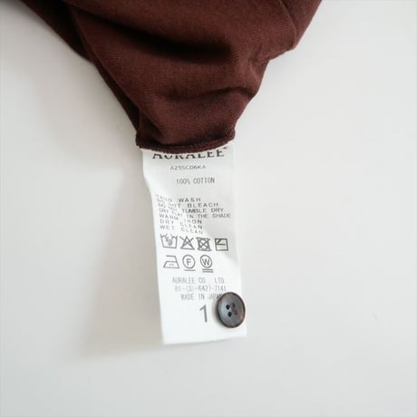 2025 AURALEE SUPER HIGH GAUGE COTTON KNIT CARDIGAN　 A25SC06KA 2607-0182