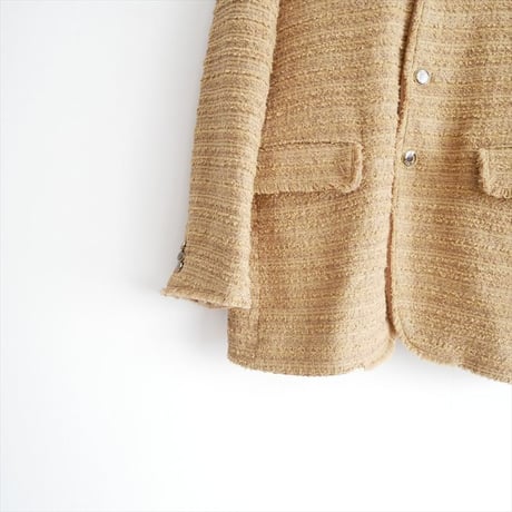 継続販売品 CABaN別注 MAISON et VOYAGE ファンシーツイード カラーレスジャケット 24075407002 2610-2071