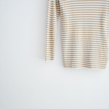 継続販売品 GALERIE VIE ギザコットンリブ ボートネックプルオーバー 23026102106 2608-1174