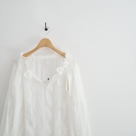未使用 ichi Organic Cotton Ripple Stripes Over Blouse 221040 2607-0315