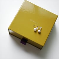 継続販売品 Hirotaka ショートバー ダイヤモンド ピアス / アコヤパール キャッチ 両耳セット PE03KDEL/CT01GPC 2608-1220
