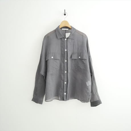 2026AW今季新作・人気完売品 GALERIE VIE コットンシルクオーガンジー オープンカラーシャツ 23016401011 2609-0275