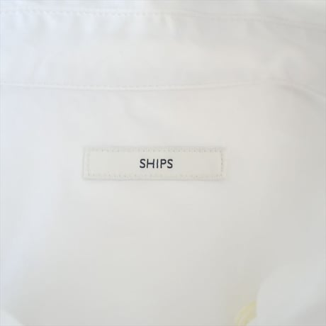 継続販売品 SHIPS 〈洗濯機可能〉ピン オックス 刺繍 シャツ 311-11-2048 2608-0327