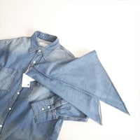 2026AW今季 未使用 GALLARDAGALANTE カシュクールデニムシャツ GGZ1062104A0012 2610-0705