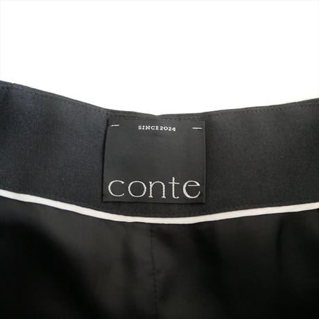 2026AW今季 conte メランジ ラウンド タックワイドパンツ 85141000037 2610-0270