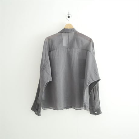 2026AW今季新作・人気完売品 GALERIE VIE コットンシルクオーガンジー オープンカラーシャツ 23016401011 2609-0275