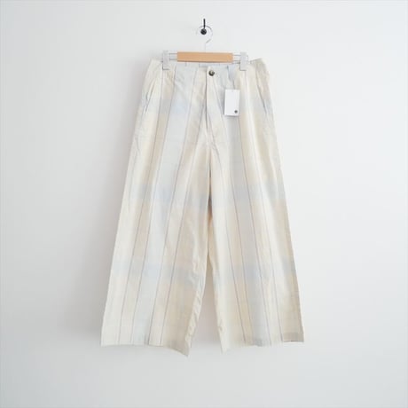 2026SS今季 MEYAME CHECK SIDE LINE WIDE PANTS MEY-2423 2607-2120