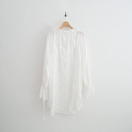 未使用 ichi Organic Cotton Ripple Stripes Over Blouse 221040 2607-0315