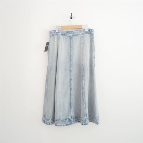 2026SS 未使用 LAUREN RALPH LAUREN ボタンフロント デニム ミディ スカート WMLRSKTS6H20310 2608-1079