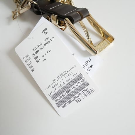2026SS今季・人気完売品 AP STUDIO別注 LEFIJE 2way chain leather belt 26099587000210 2607-0197