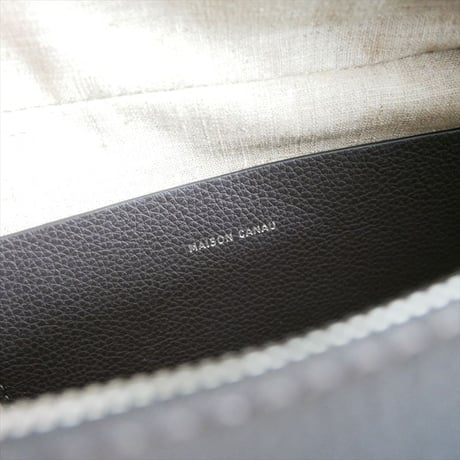 2025 martinique別注 MAISON CANAU EWボックスボストン シュリンクレザー バッグ 2607-0848